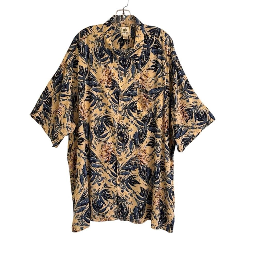 Morro Bay Hawaiian Button Up Shirt Men's Size XXL Blue Tropical
